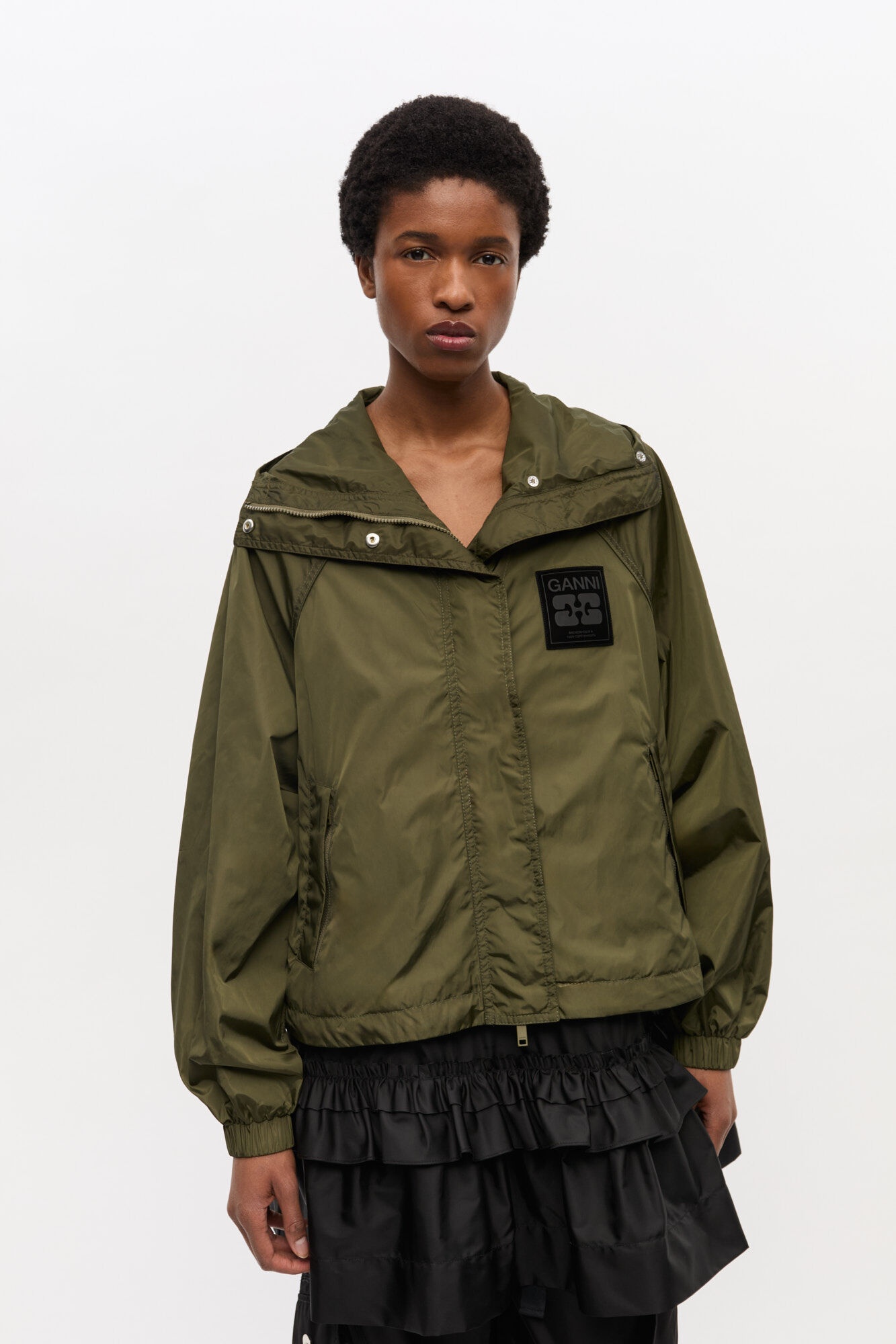 GREEN NYLON JACKET - 2