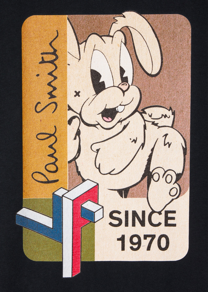 Paul Smith Slim-Fit Dark Navy '1970 Bunny' Print T-Shirt outlook