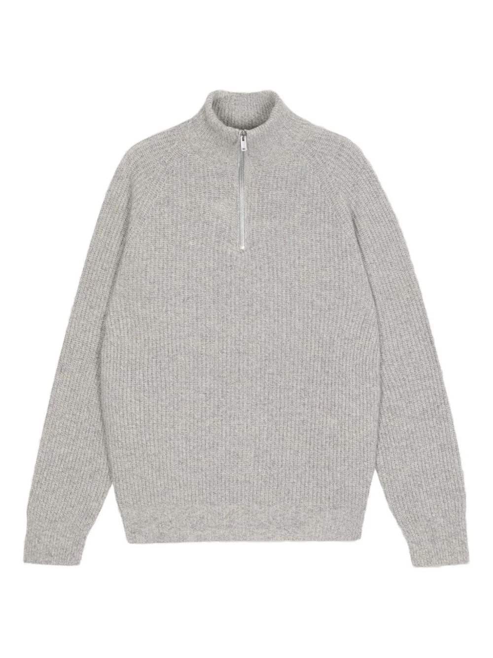 RIBBED ZIP-NECK SWEATER - 1