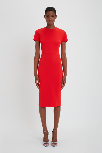Victoria Beckham Fitted T-shirt Dress In Bright Red outlook