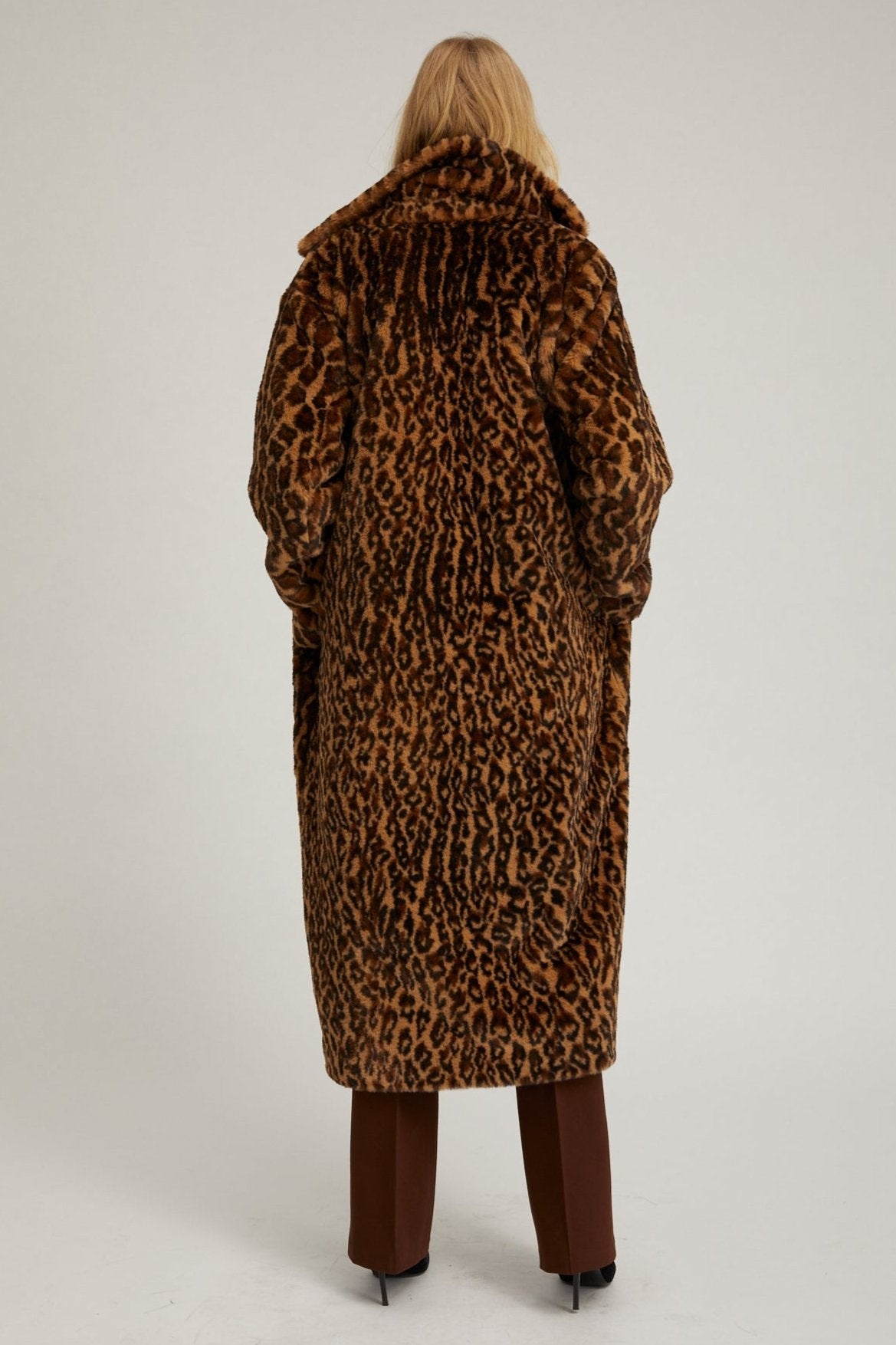 LEOPARD FAUX FUR COAT - 5