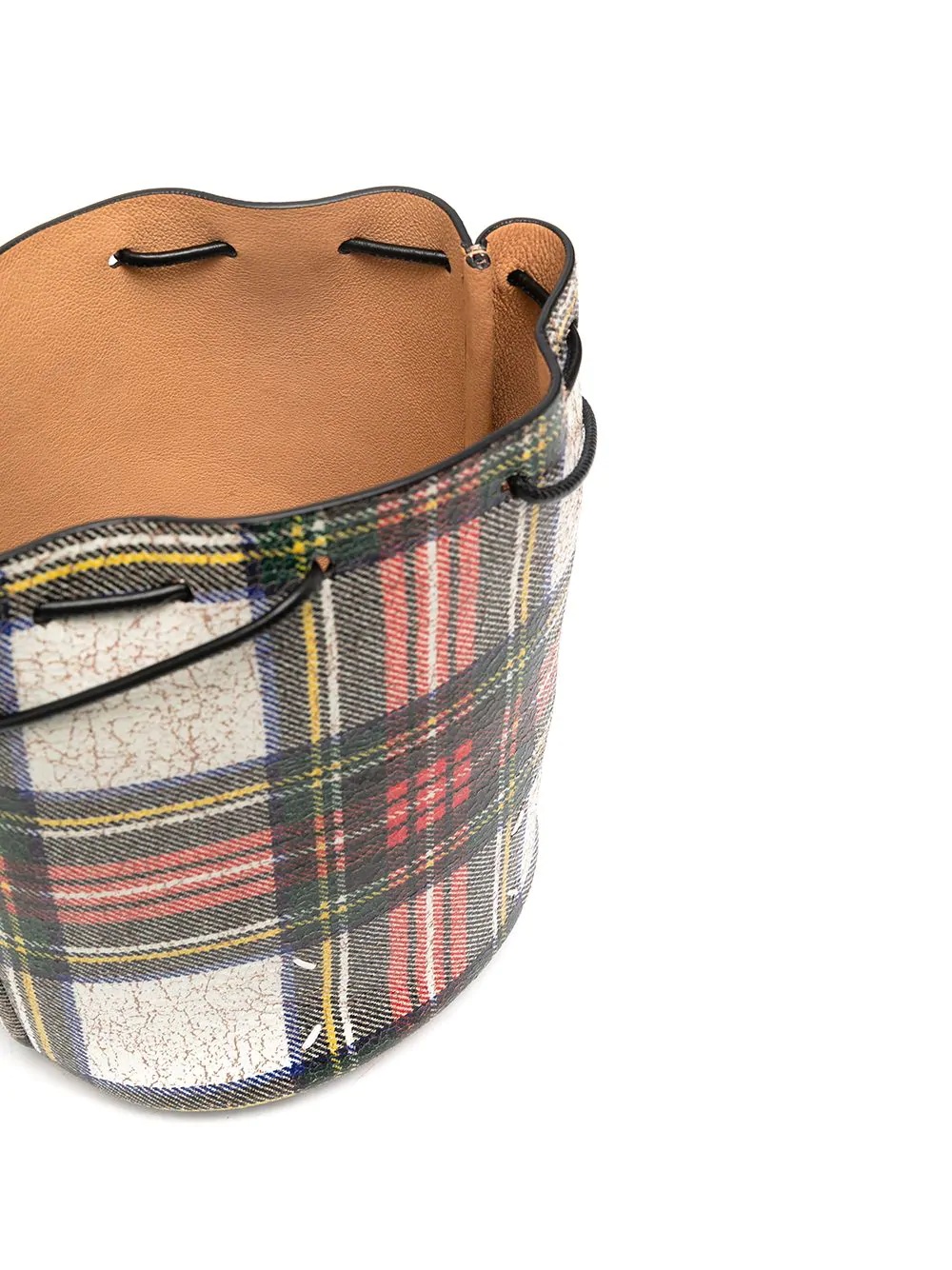 tartan bucket crossbody bag - 5