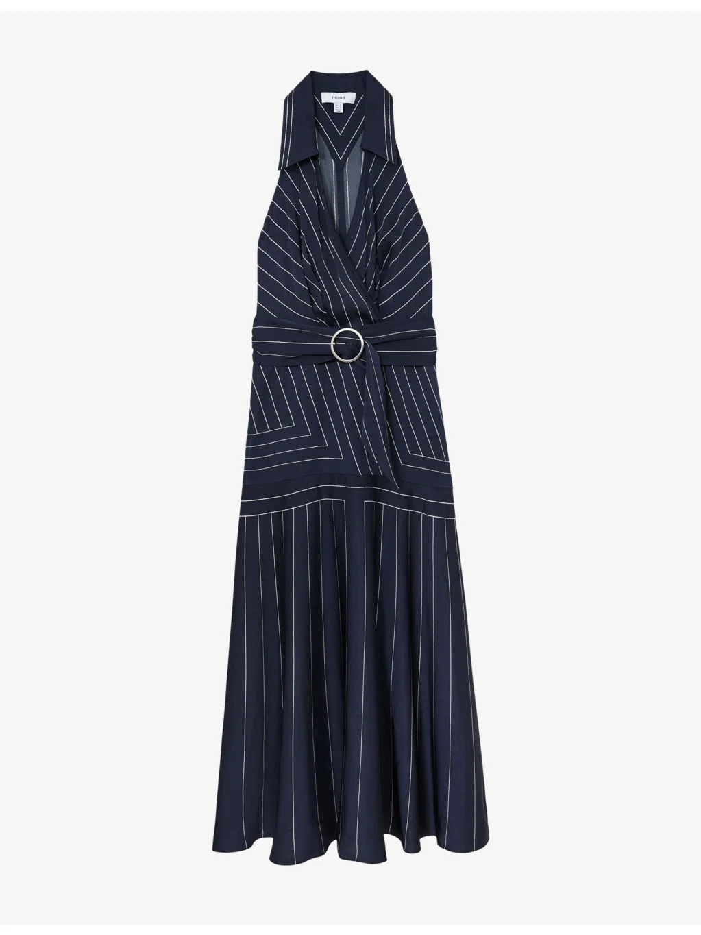 Casey Striped Satin Midi Dress - 1