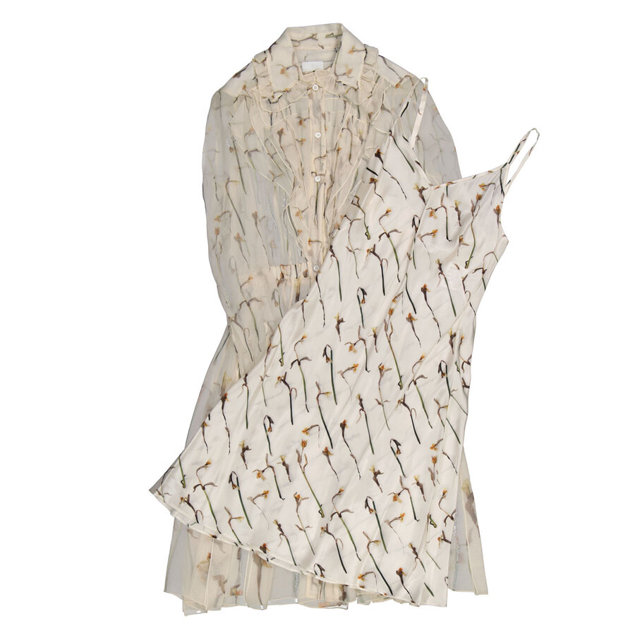 Burberry Ladies Isla Ruffle Detail Long-sleeve Dress - 5