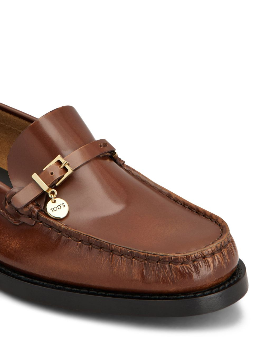 logo-charm loafers - 5