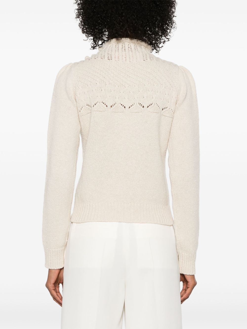 open-knit sweater - 4