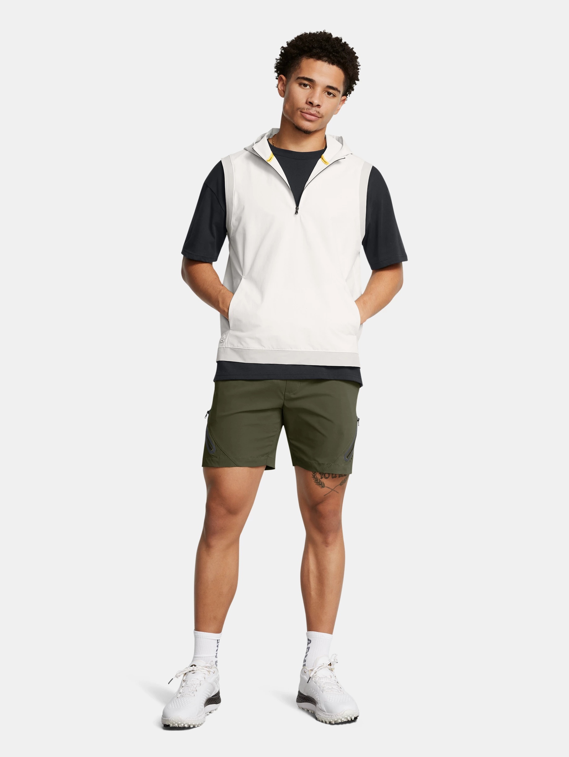 Men's Curry Sleeveless Hooded Vest - 5