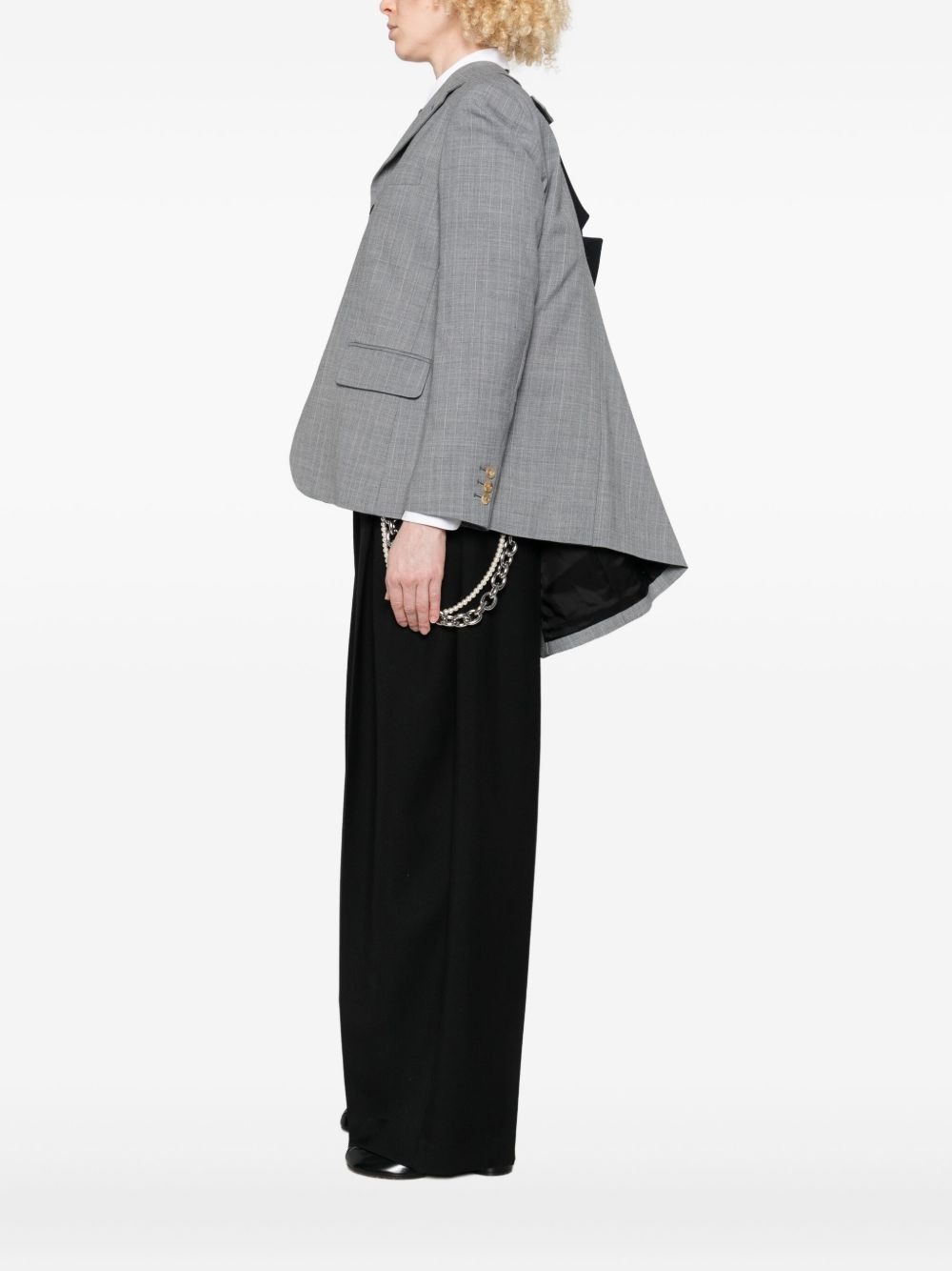 pinstripe two-tone jacket - 3