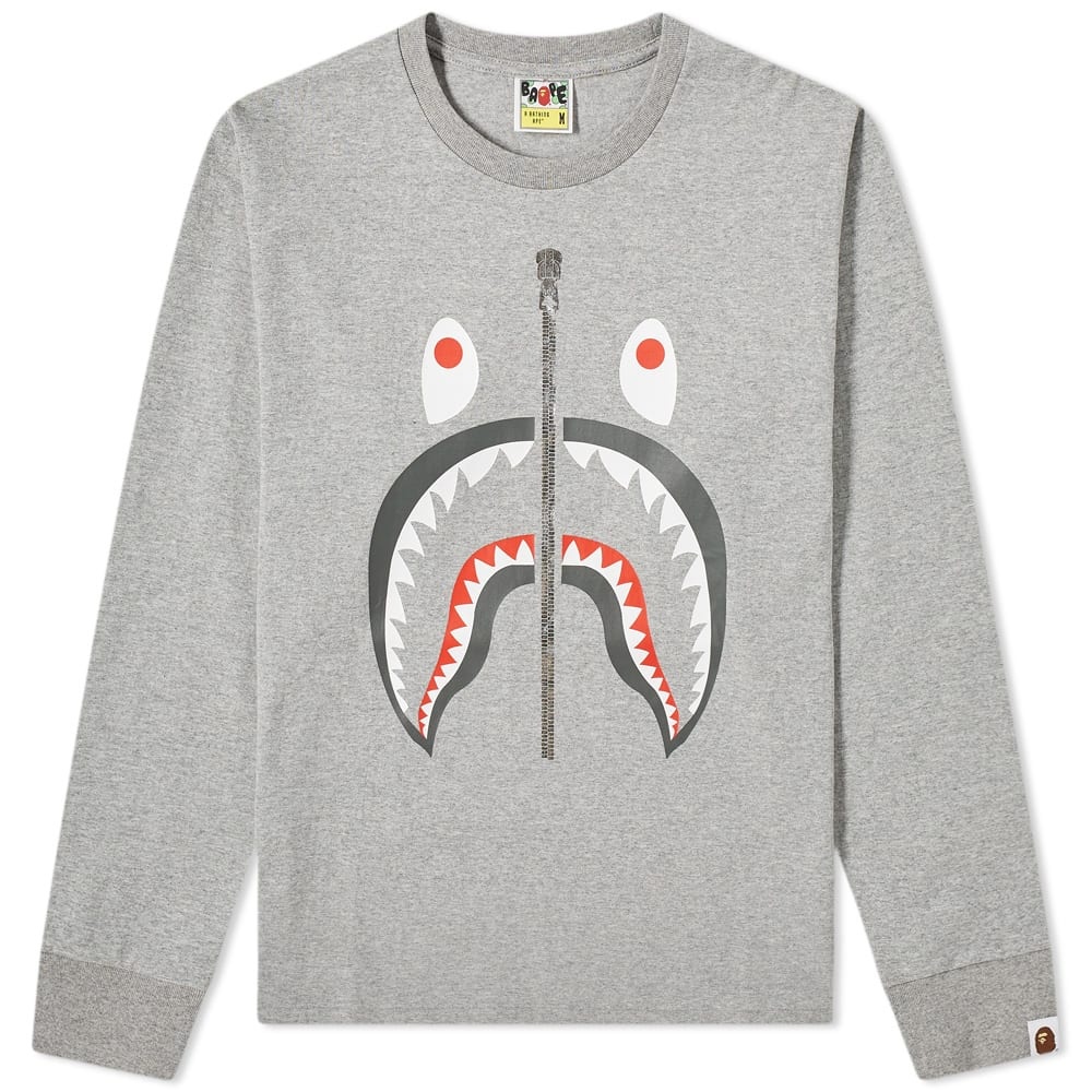 A Bathing Ape Long Sleeve Shark Tee - 1