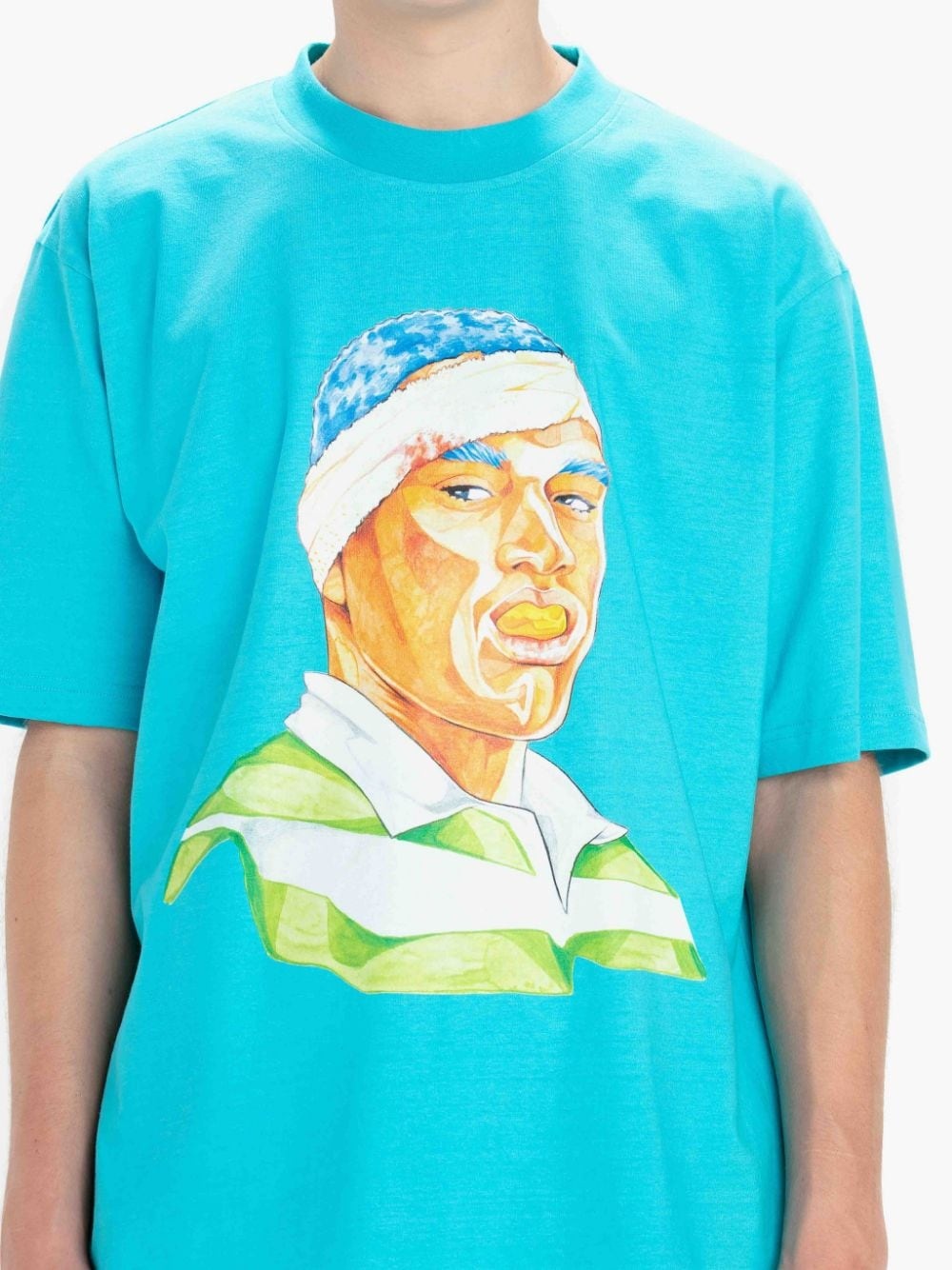 OVERSIZED PRINTED RUGBY FACE T-SHIRT - 5