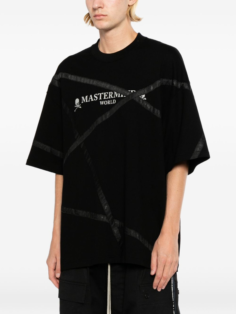 logo-print panelled T-shirt 3