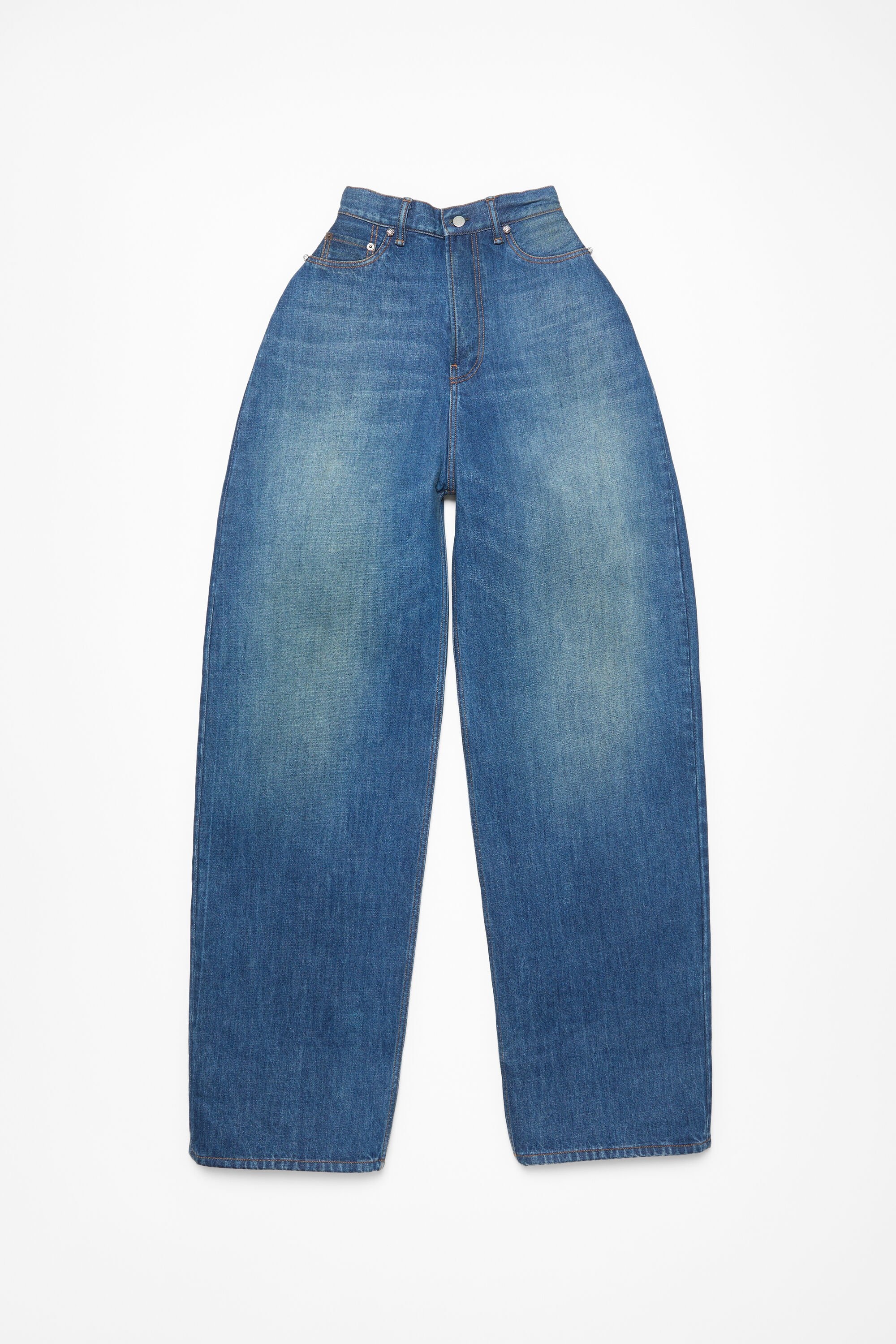 Denim bonded trousers - Mid blue - 7