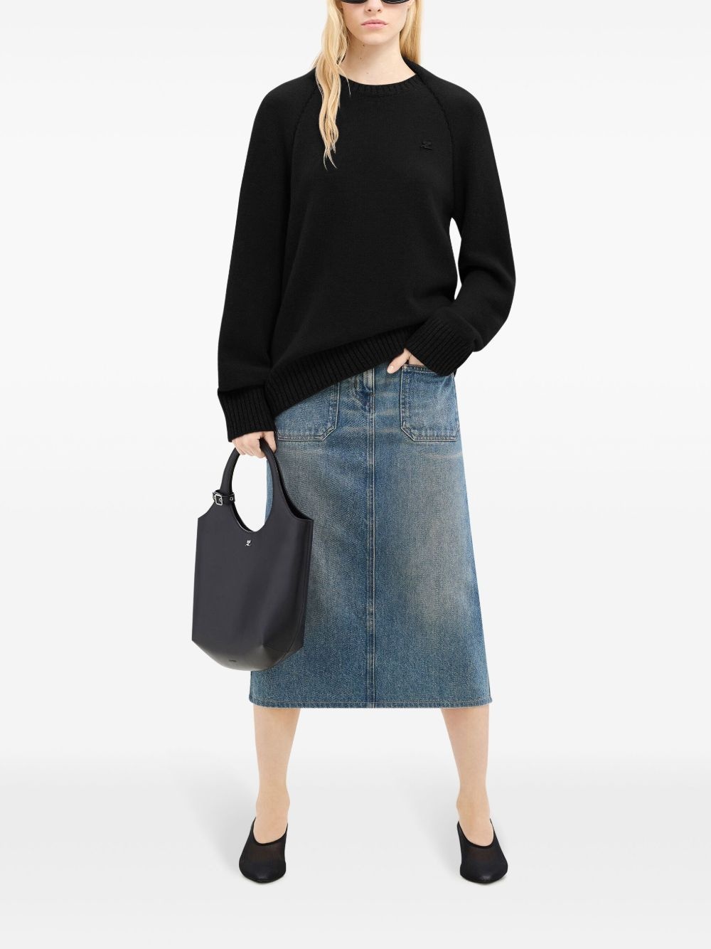 wool straight sweater - 3