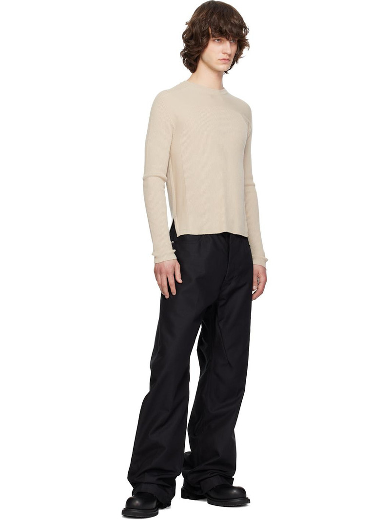 Rick Owens Beige Temple Ribbed Geo Sweater outlook