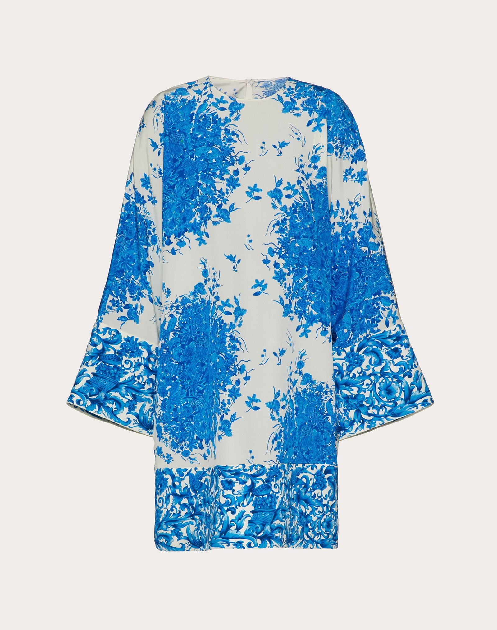 Printed Crepe de Chine Dress - 1