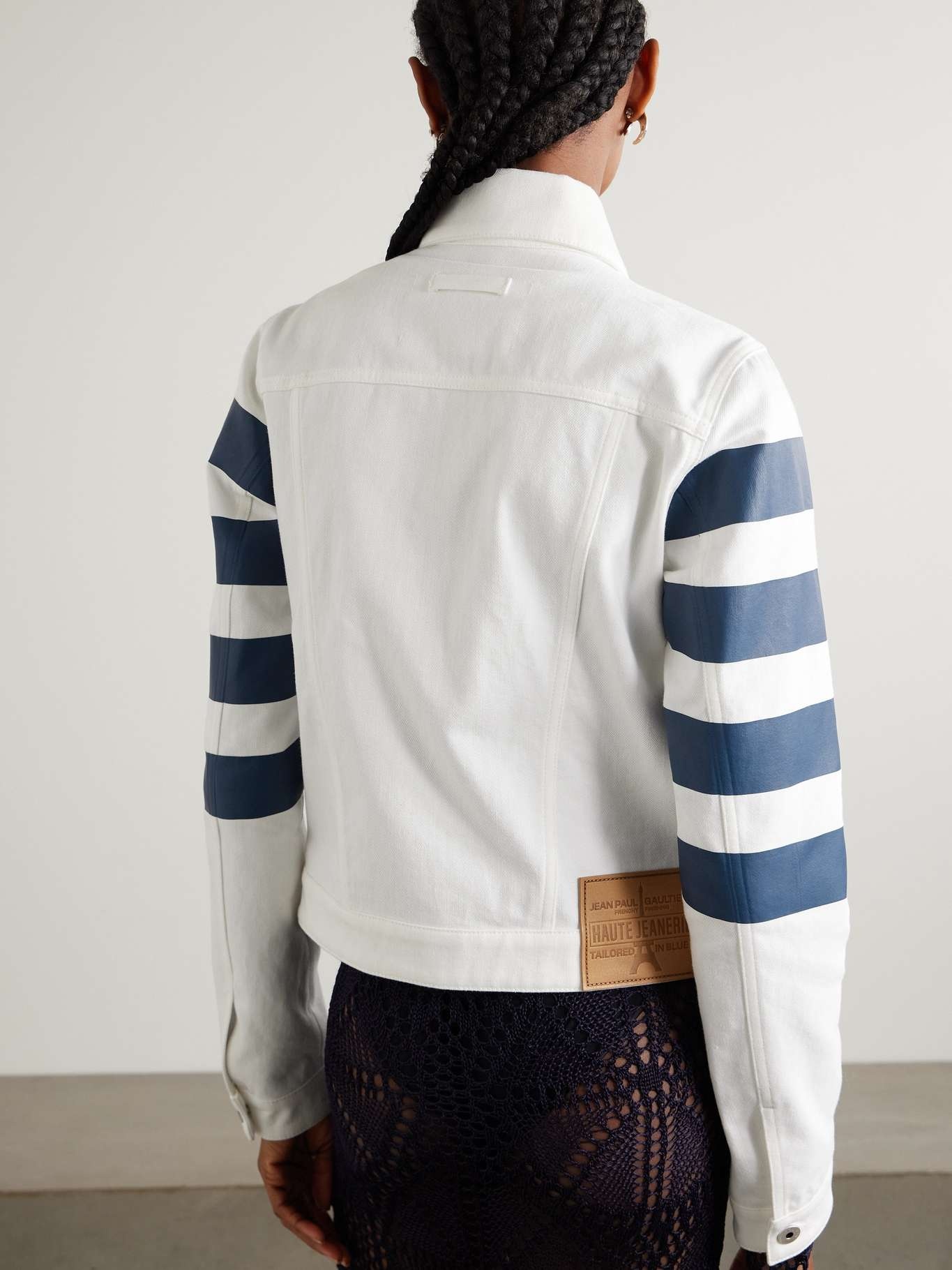 Striped denim jacket - 4