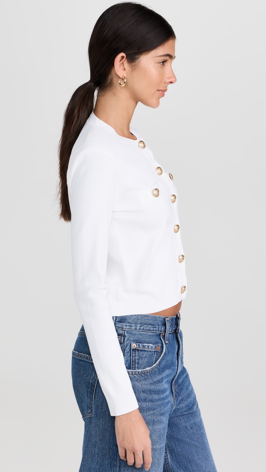 Toulouse Crop Crew Neck Cardigan - 3