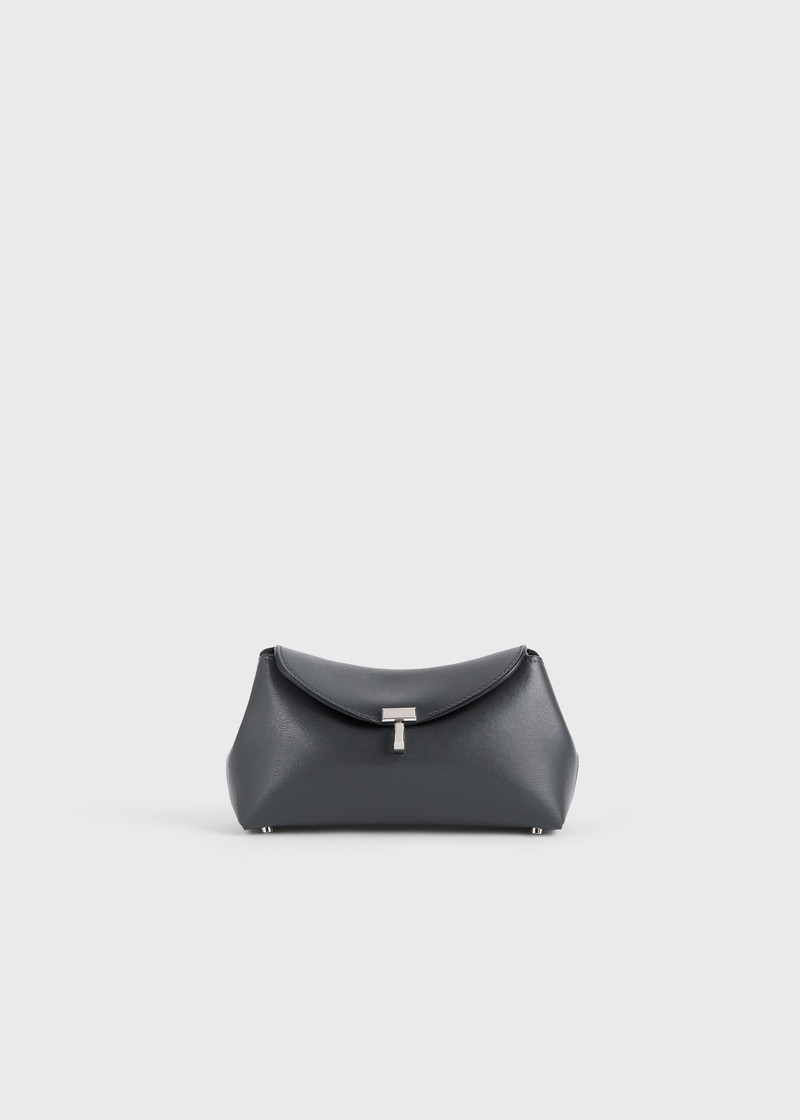 Mini T-lock leather clutch shark 1
