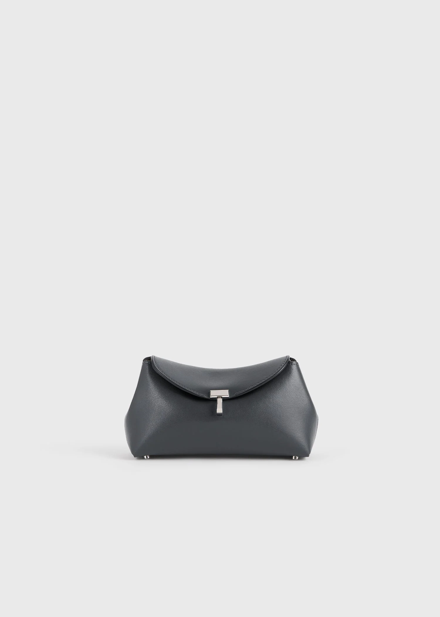 Mini T-lock leather clutch shark - 1