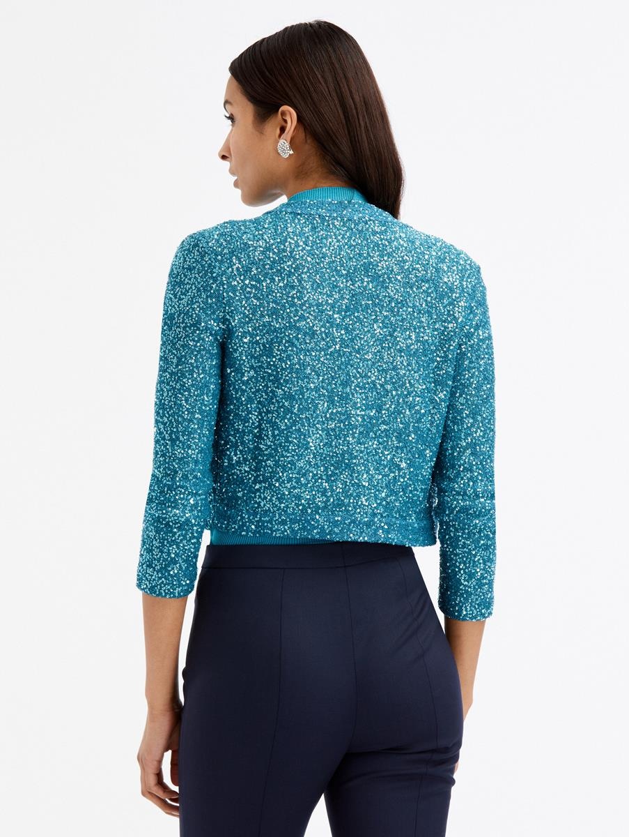 SEQUIN CASHMERE SILK BOLERO - 3