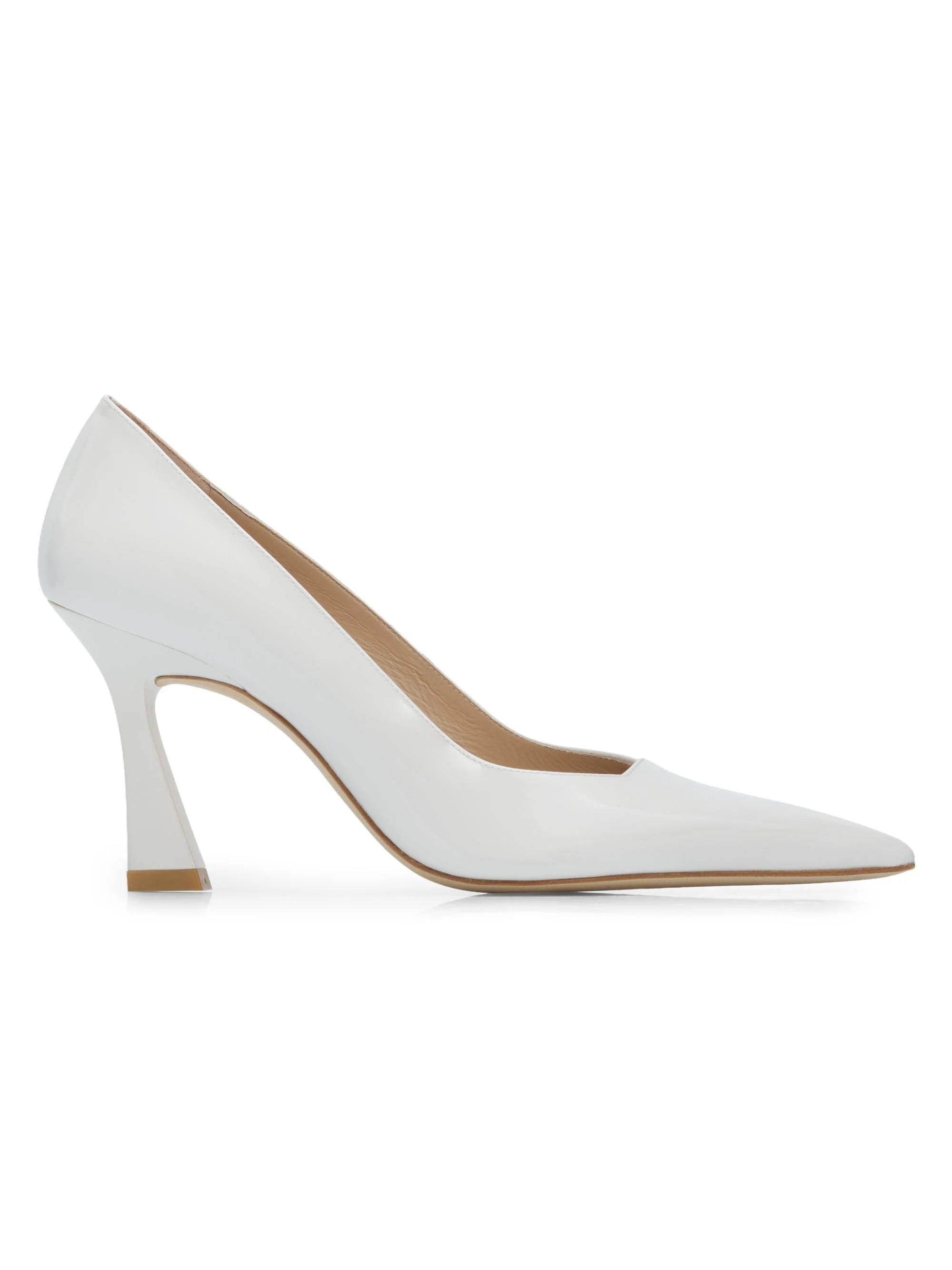 Women's Vinnie 85MM Patent Leather Pumps - White Patent - 1