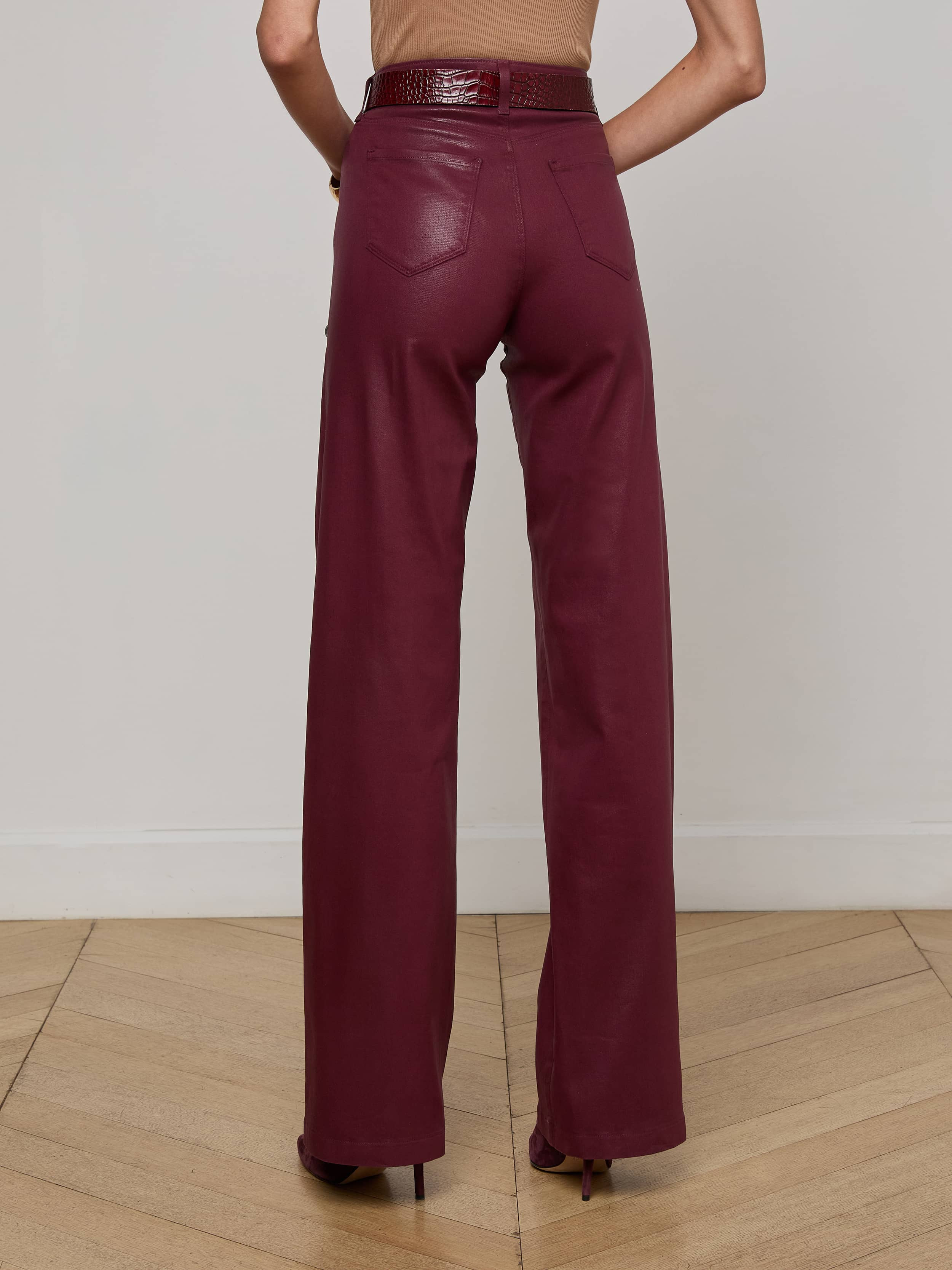 Clayton Coated Wide-Leg Jean - 5