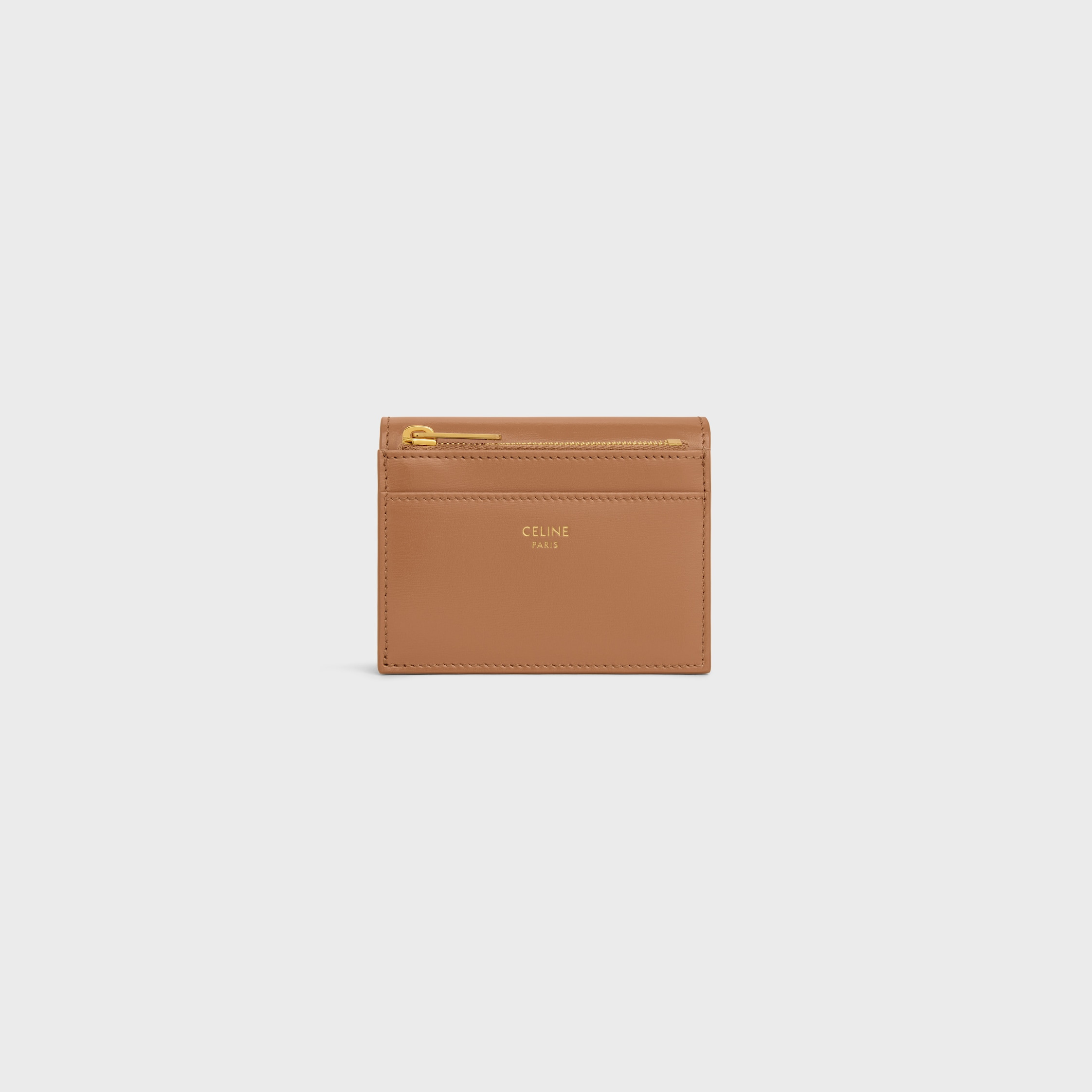 COMPACT WALLET WITH COIN TRIOMPHE in Shiny calfskin - 3
