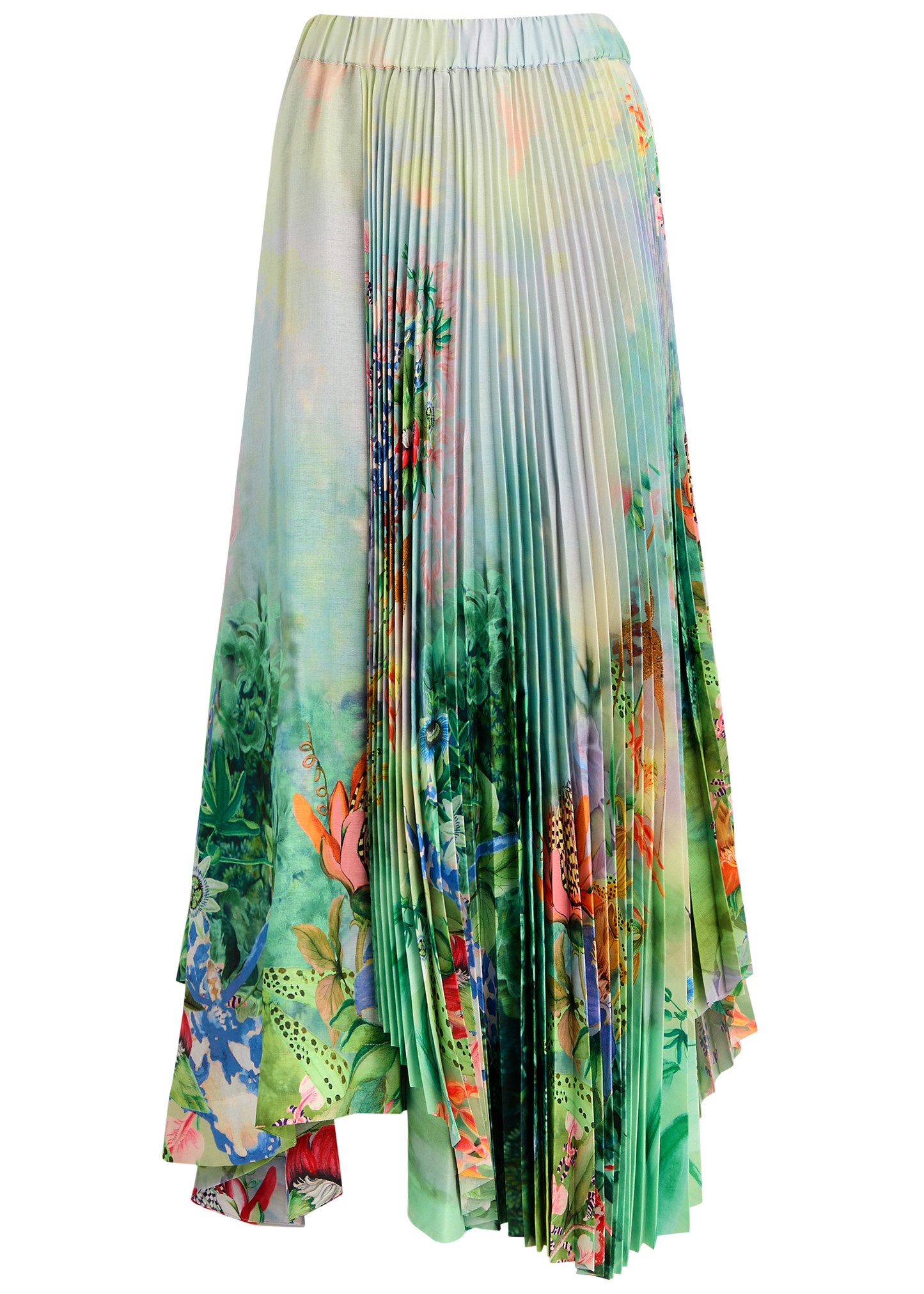 Mirage printed pleated maxi skirt - 1