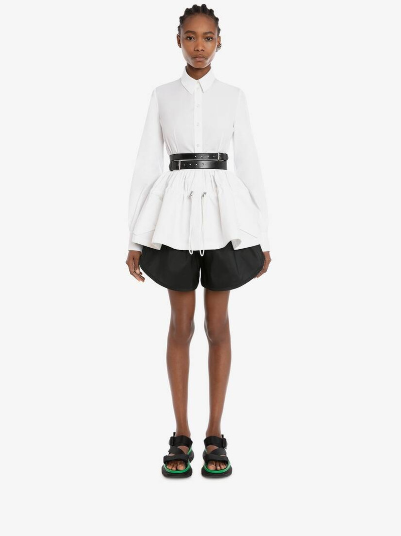 Alexander McQueen Polyfaille Shorts in Black outlook