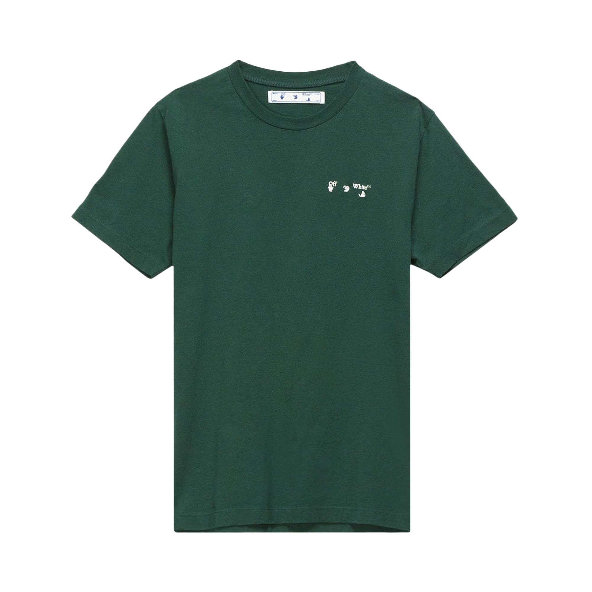 Off-White Logo Slim Tee 'Dark Green' - 1