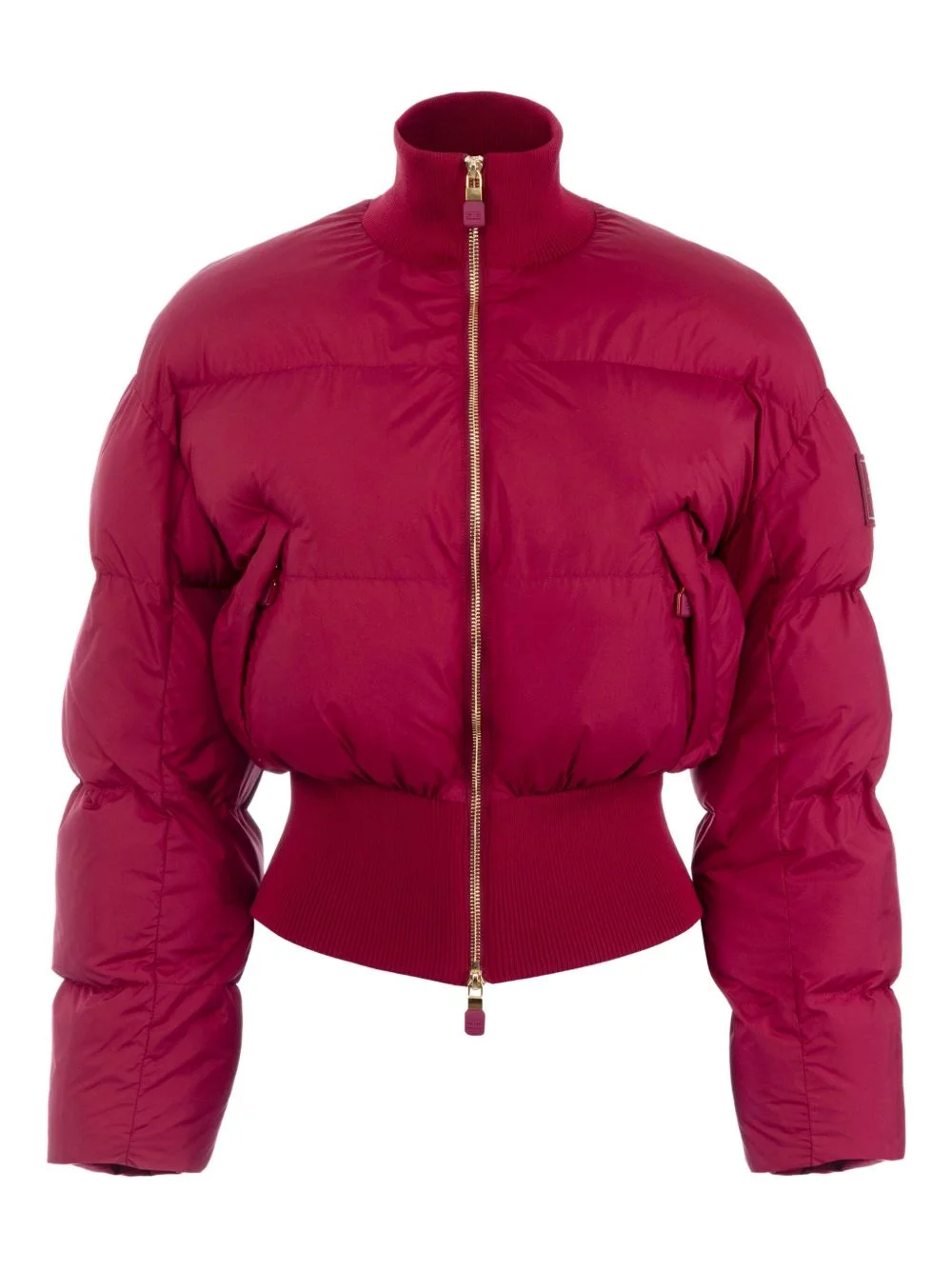 ribbed quilted down jacket - 1