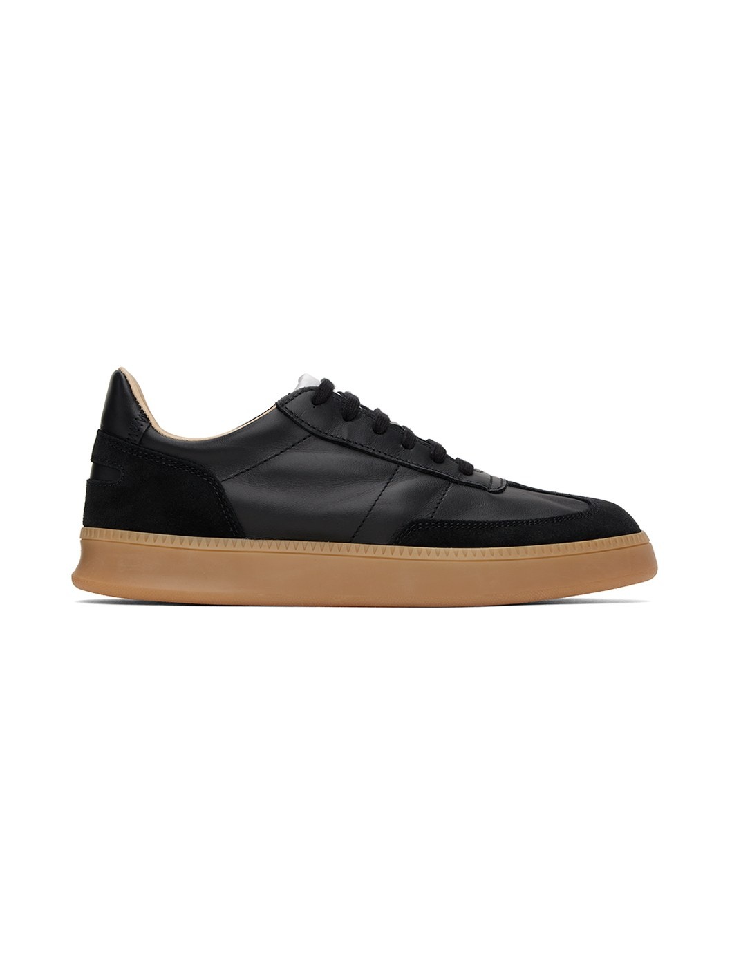 Black Smash Low Nappa Suede Sneakers - 1