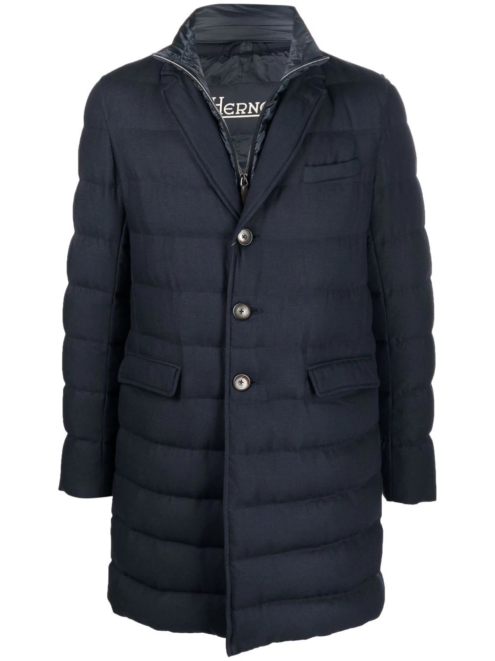 layered puffer jacket - 1