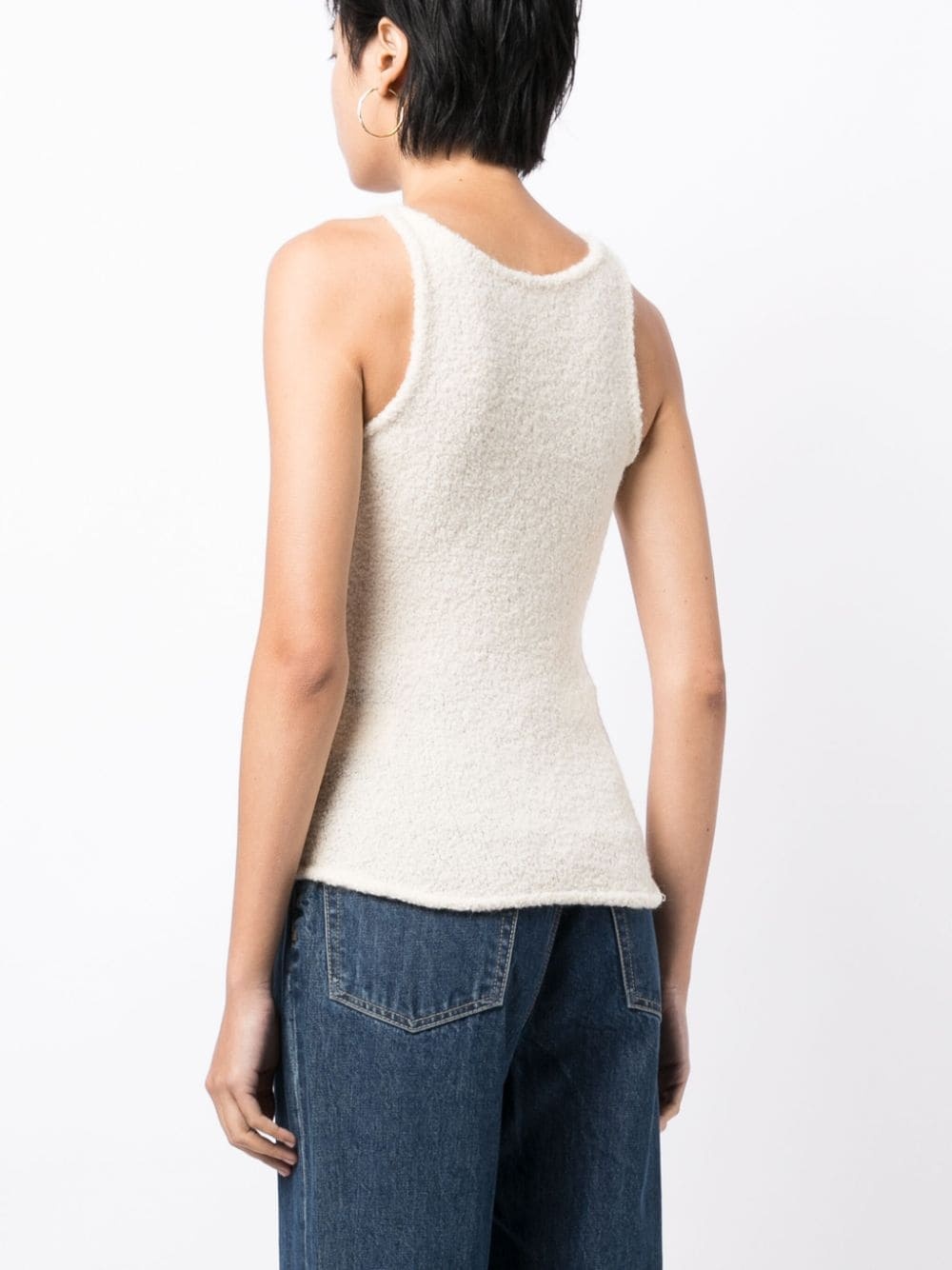 sleeveless fleece knitted top - 4