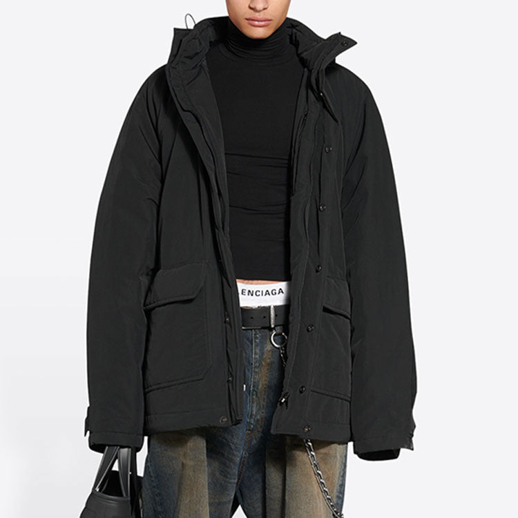 Balenciaga BB Icon Kick Parka 'Black' 704548TMO171000 - 4