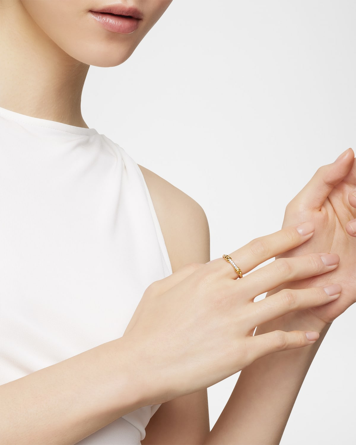 Petite Helena Wrap Band Ring, 4mm - 2