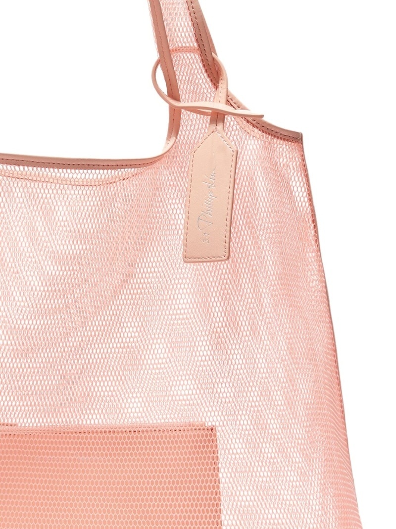 open-top mesh tote bag - 5