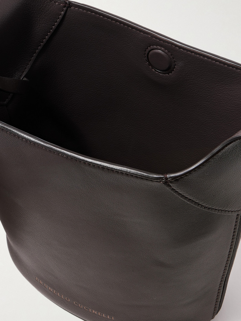 Bead-embellished Leather Shoulder Bag 5