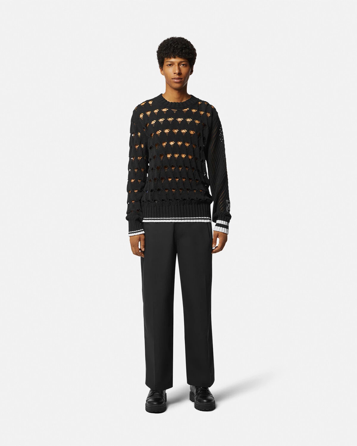 Cutout Cable-Knit Sweater - 2