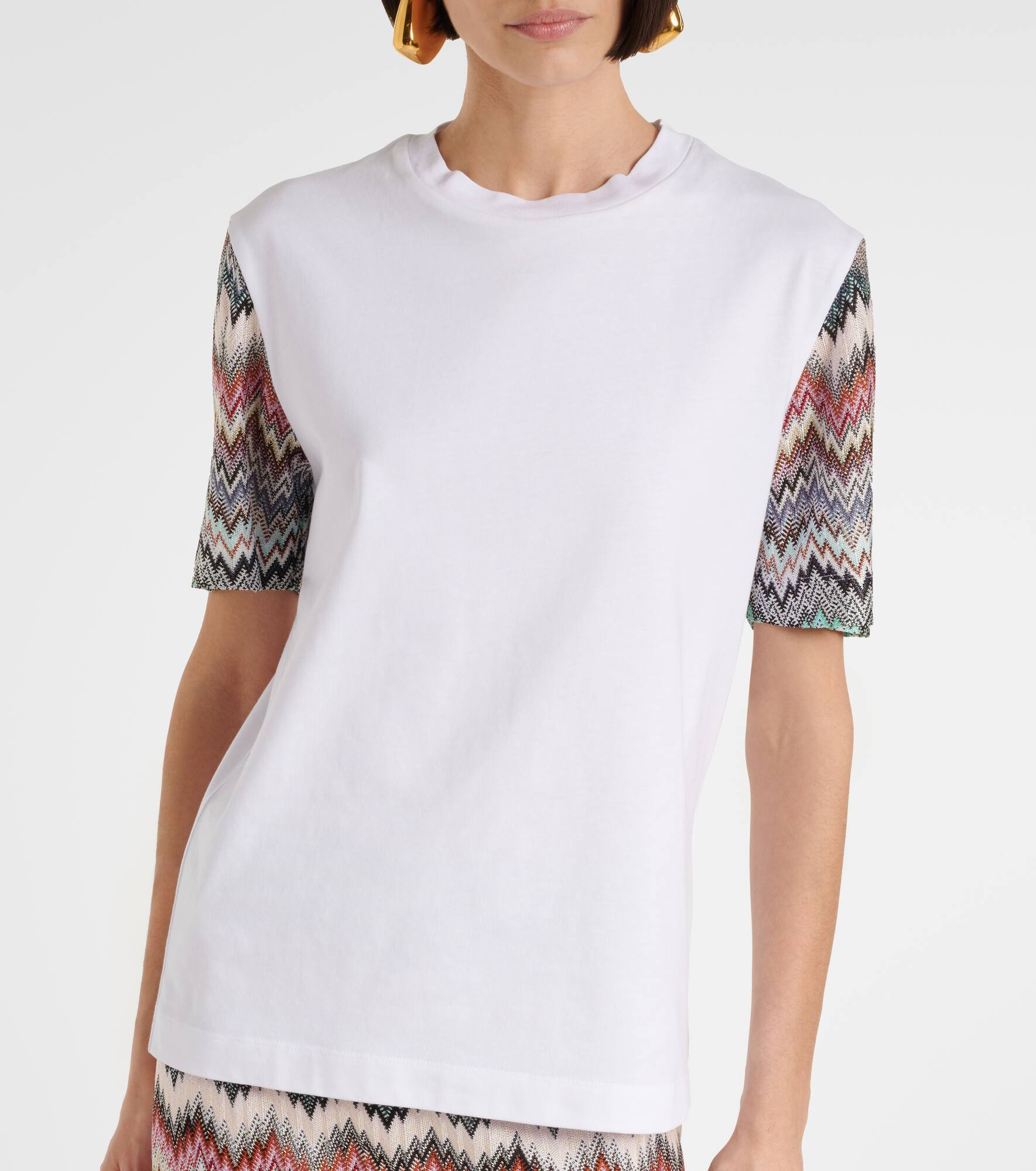 Zigzag cotton jersey T-shirt - 5