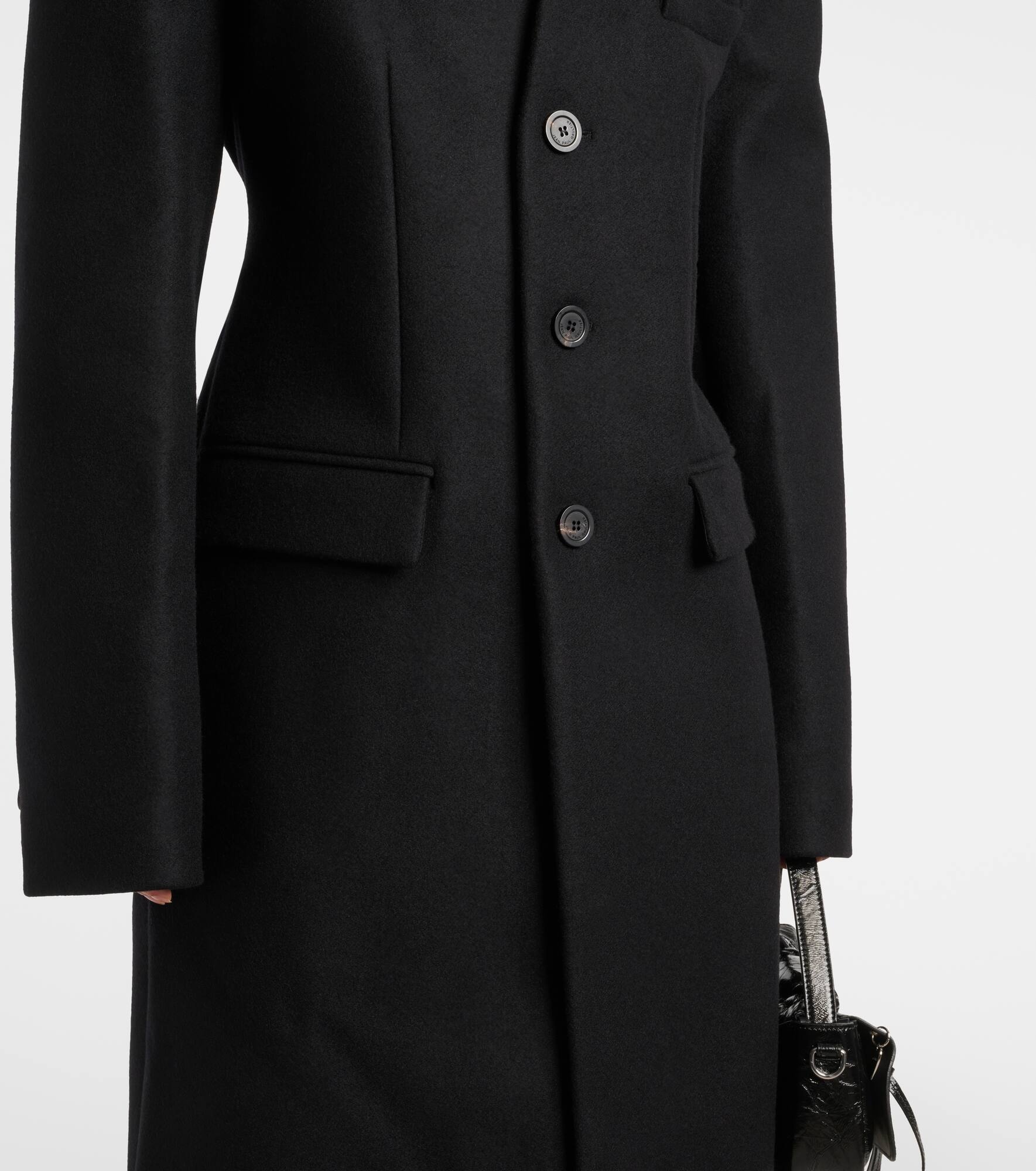 Hooded wool coat - 6