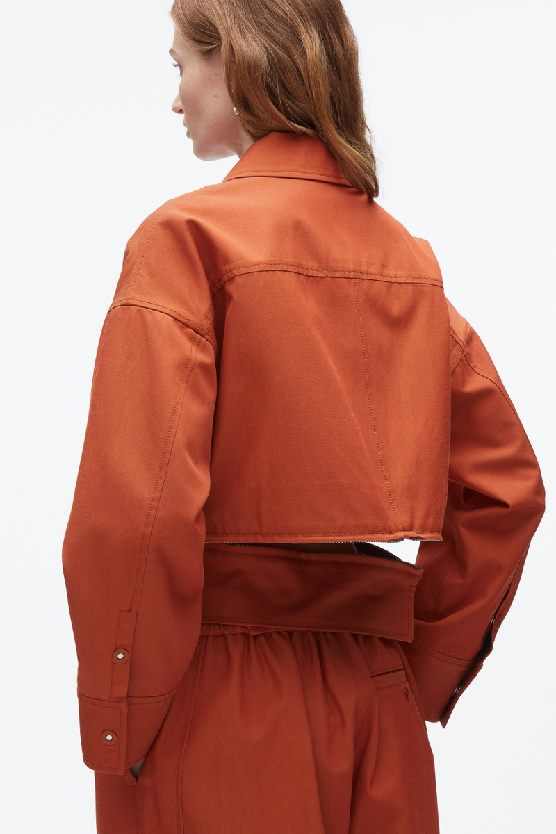 Double Zip Cropped Utility Jacket 7