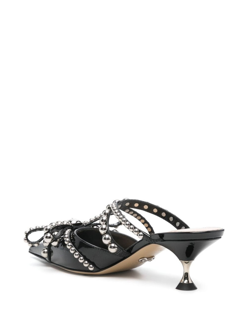 55mm studded 가죽 mules 3