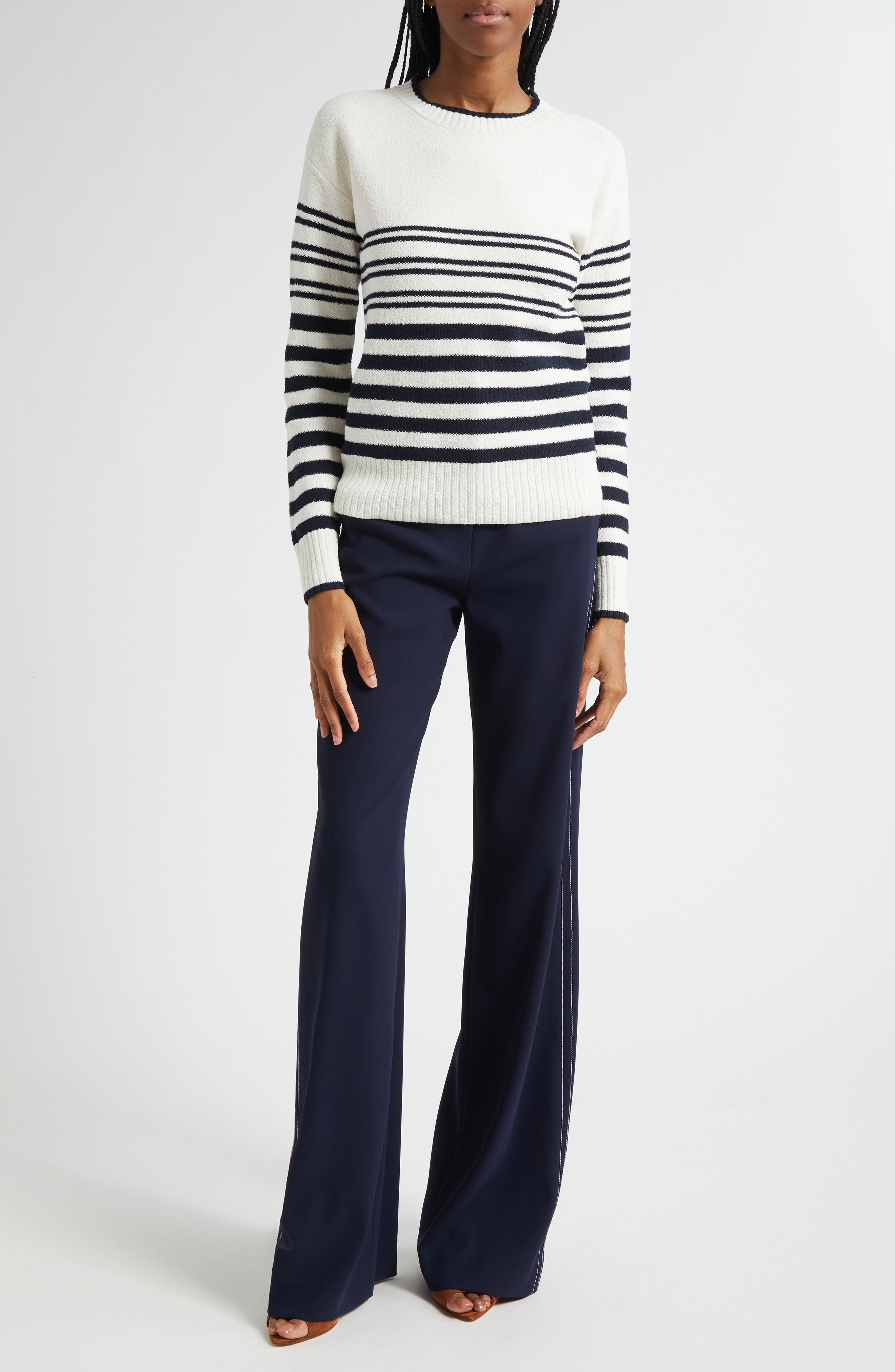 Veronica Beard Elin Clean Waist Pants in Navy at Nordstrom - 2