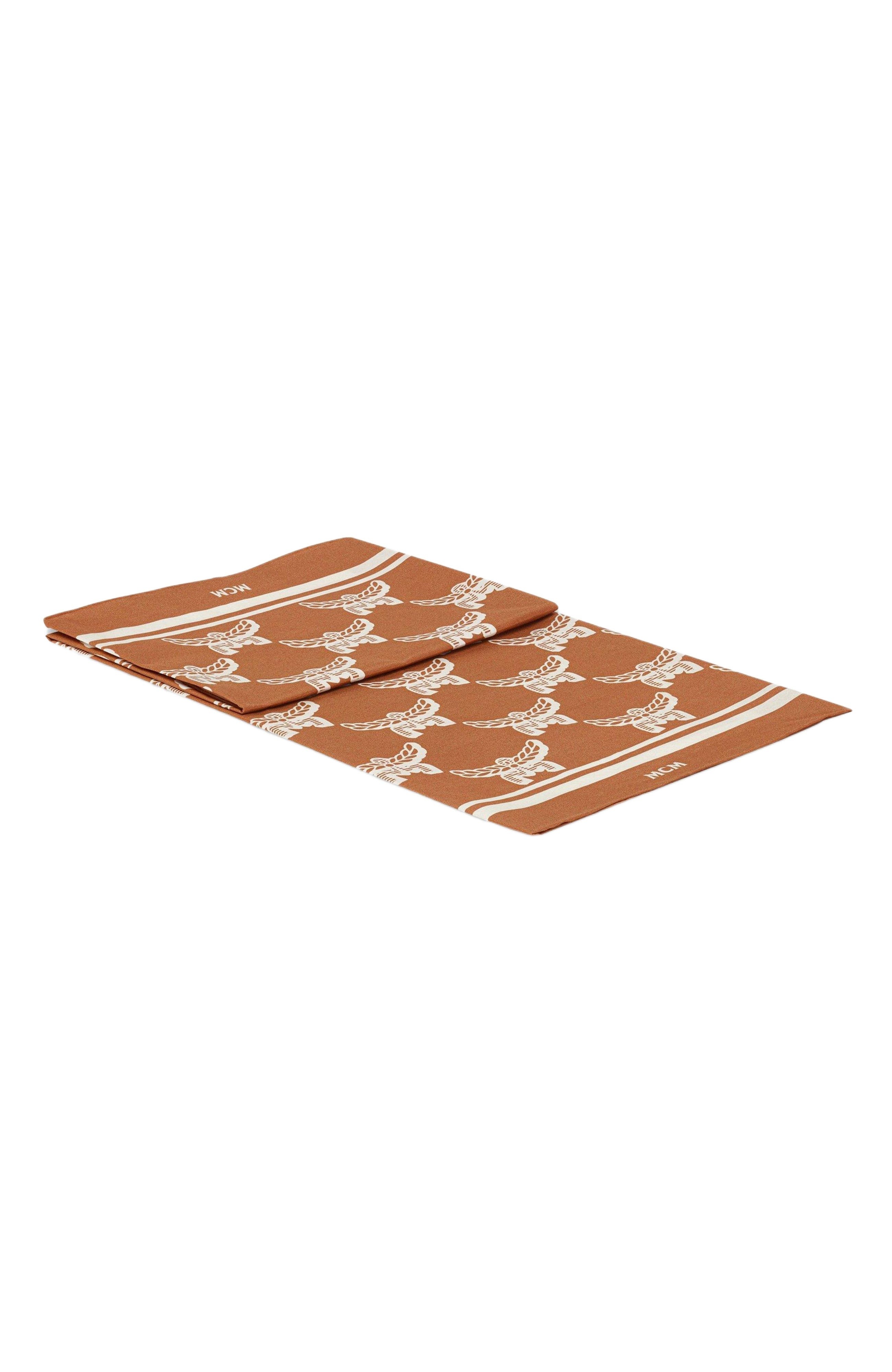 MCM Lauretos Monogram Bandana Scarf in Cognac at Nordstrom - 2