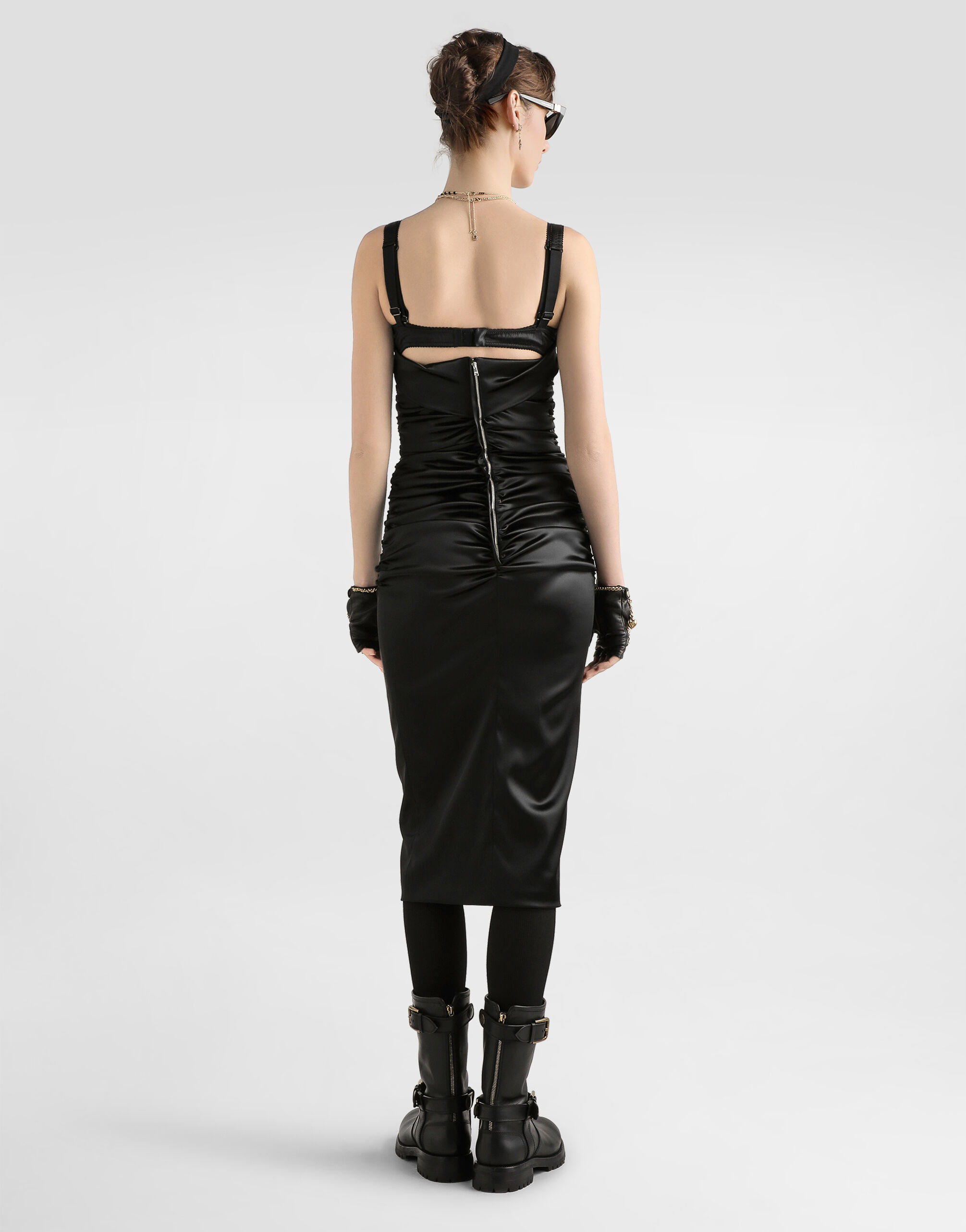 Stretch satin dress - 3