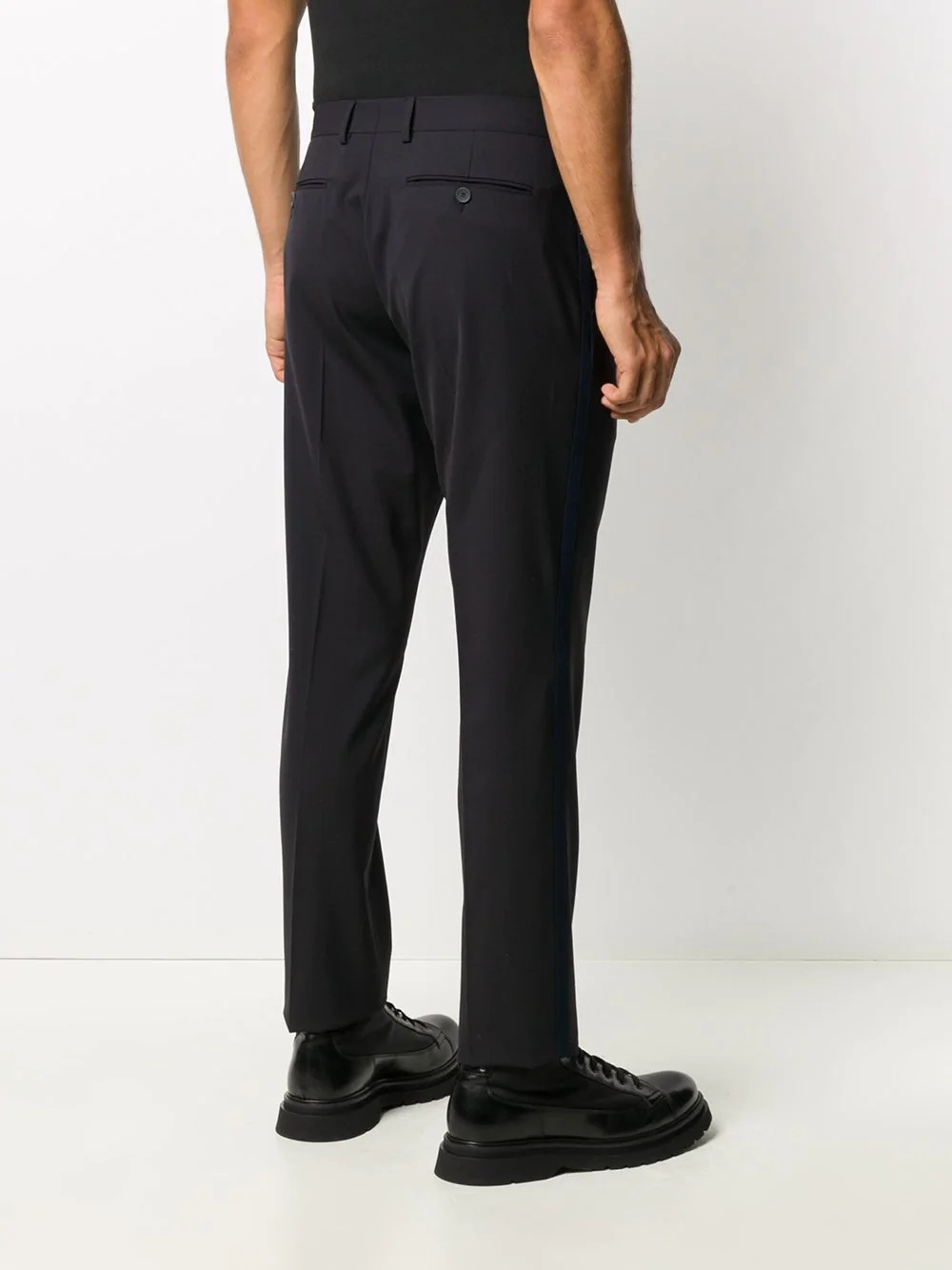 logo-print tailored trousers - 4