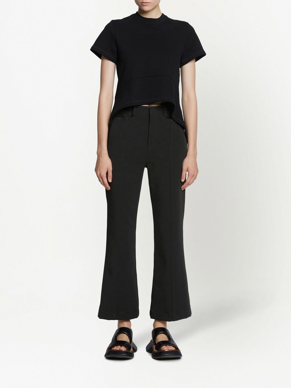 cropped kick-flare trousers - 2