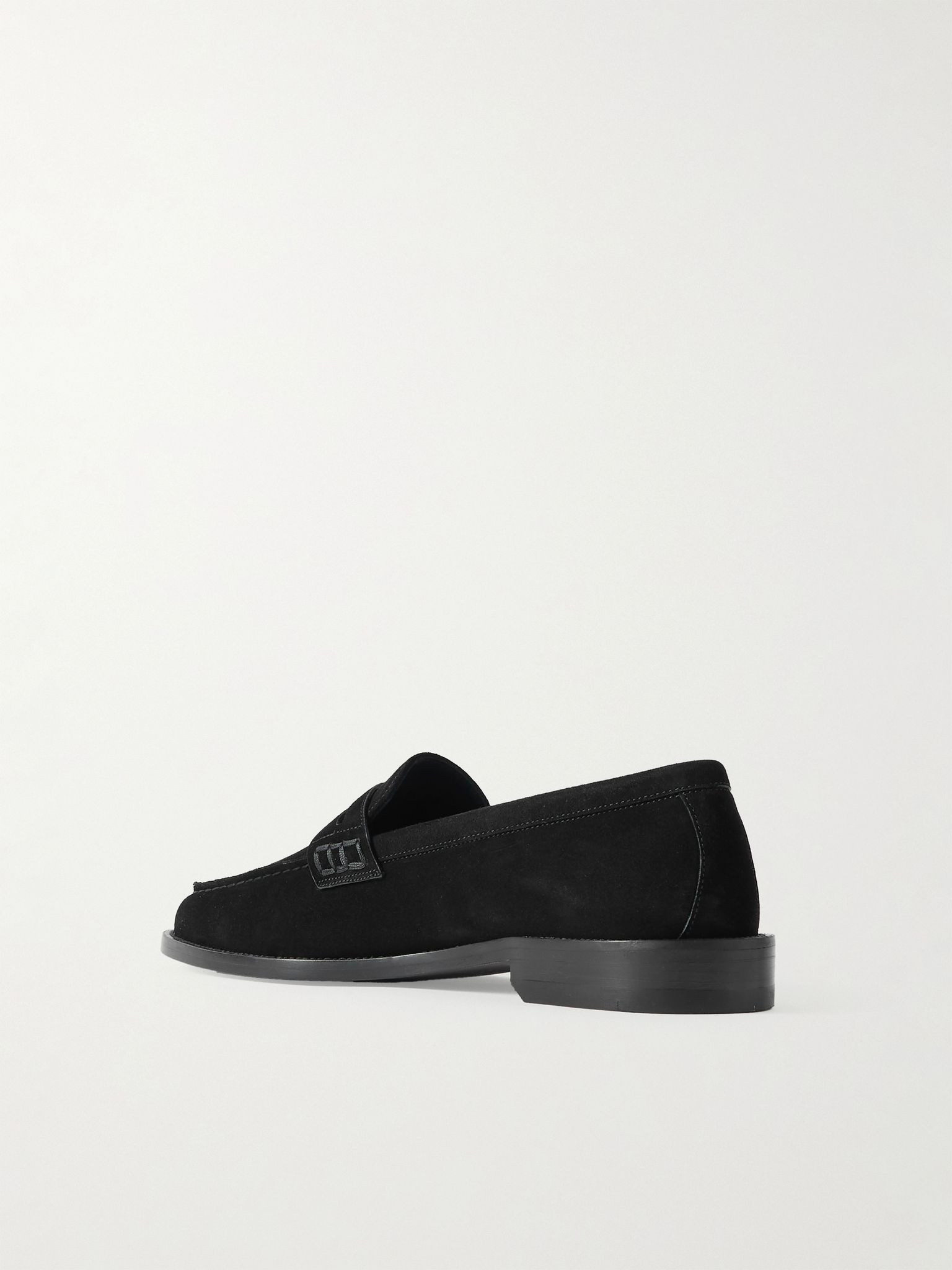 Perry Suede Penny Loafers Black - 4