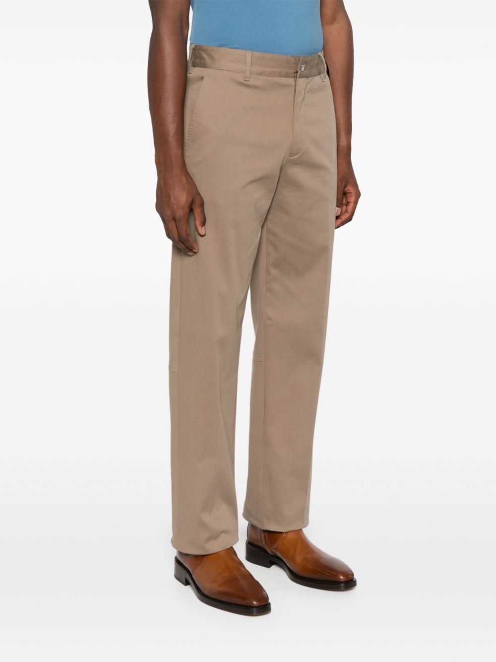FF logo-plaque stretch-cotton pants - 3